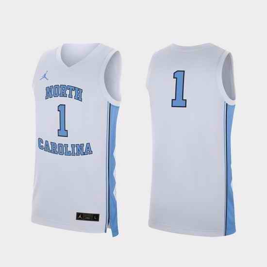 Men North Carolina Tar Heels White Replica College Basketball Jersey